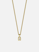 WHITE GEMSTONE CHAIN | 18K Goud