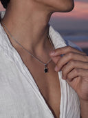 MIDNIGHT GEMSTONE CHAIN | Zilver