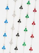 GREEN CLOVER BRACELET | Silver
